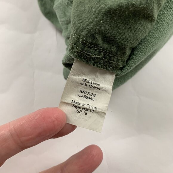 J.Crew Green Linen Blend Pull On Shorts M - Picture 3 of 4